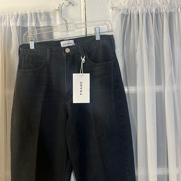 Frame Denim Denim - Frame Le High Wide Crop Jeans Women’s Size 28 Black